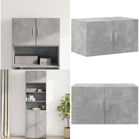 Mobile a Parete Grigio Cemento 70x42,5x40 cm Legno Multistrato - Mobiletto a parete - Armadio a parete