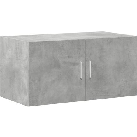 Mobile a Parete Grigio Cemento 80x42,5x40 cm Legno Multistrato vidaXL