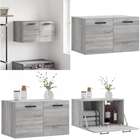 Mobile a Parete Grigio Sonoma 60x36,5x35cm in Legno Multistrato - Mobile a parete - Armadio a parete