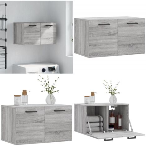 Mobile a Parete Grigio Sonoma 60x36,5x35cm in Legno Multistrato - Mobile a parete - Armadio a parete