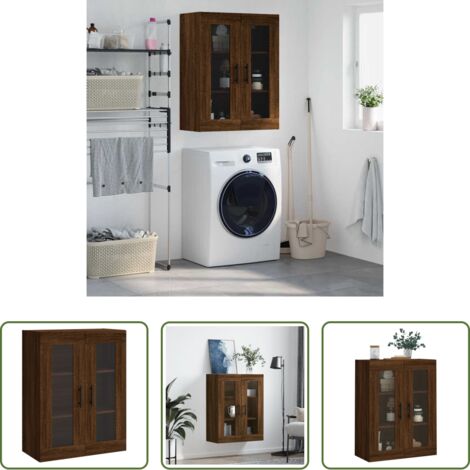Mobile a parete -  Mobile a Parete Rovere Marrone 69,5x34x90 cm