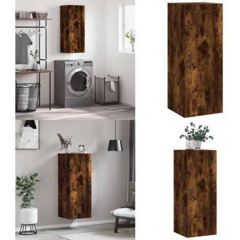 Mobile a Parete Rovere Fumo 34,5x34x90 cm - Mobile a parete - Armadio a muro