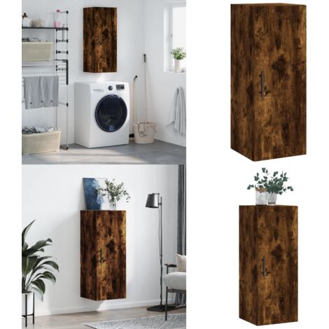 Mobile a Parete Rovere Fumo 34,5x34x90 cm - Mobile a parete - Armadio a muro