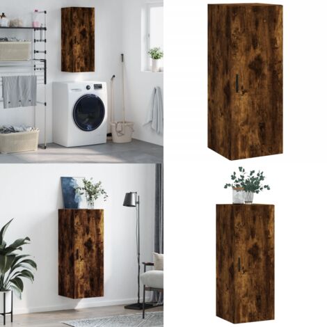 Mobile a Parete Rovere Fumo 34,5x34x90 cm - Mobile a parete - Armadio a muro