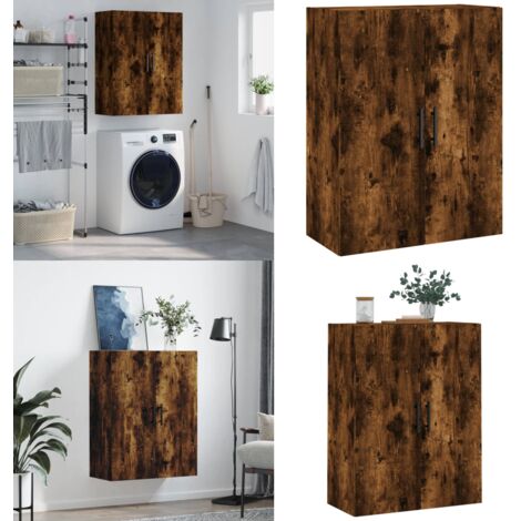 Mobile a Parete Rovere Fumo 69,5x34x90 cm - Mobile a parete - Armadio a muro