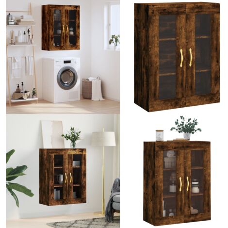 Mobile a Parete Rovere Fumo 69,5x34x90 cm - Mobile a parete - Armadio a muro
