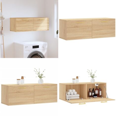 Mobile a Parete Rovere Sonoma 100x36,5x35 cm Legno Multistrato - Mobile a parete - Armadio a parete