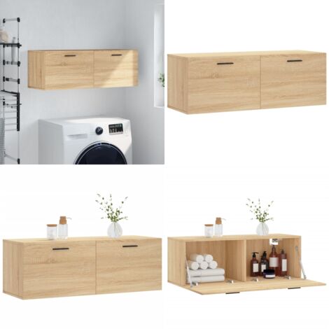 Mobile a Parete Rovere Sonoma 100x36,5x35 cm Legno Multistrato - Mobiletto a parete - Armadio a parete