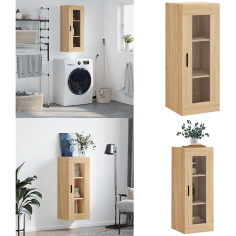 Mobile a Parete Rovere Sonoma 34,5x34x90 cm - Armadio mobile - Armadio in legno