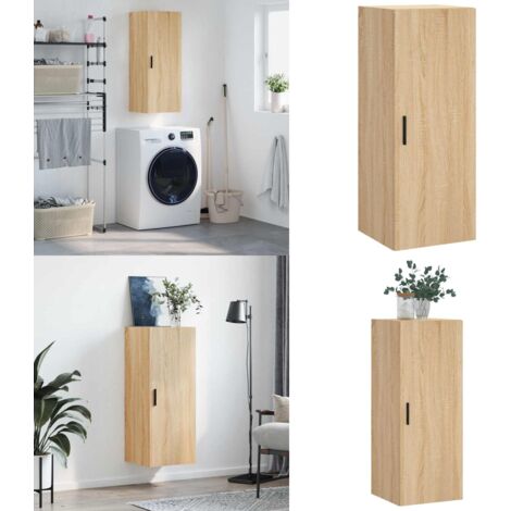 Mobile a Parete Rovere Sonoma 34,5x34x90 cm - Mobile a parete - Armadio a muro
