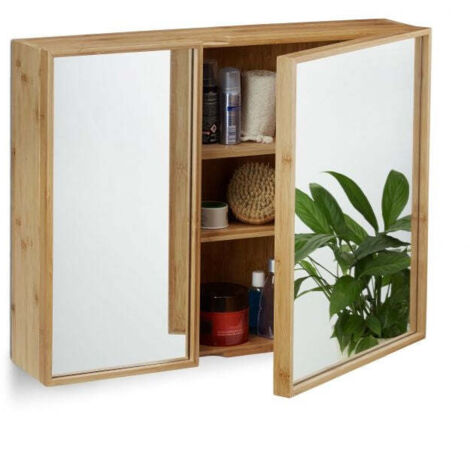 Mobile a specchio per bagno con 2 ante
