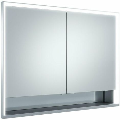 Mobile a specchio ROYAL LUMOS 1050 x 735 x 165 mm anodizzato argento KEUCO