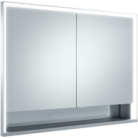 Mobile a specchio ROYAL LUMOS 1050 x 735 x 165 mm anodizzato argento KEUCO