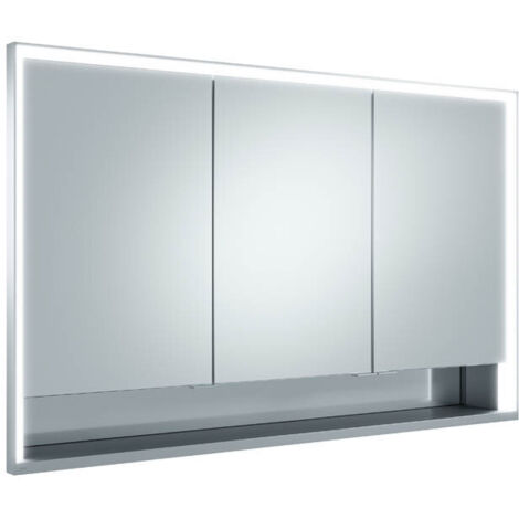 Mobile a specchio ROYAL LUMOS 1200 x 735 x 165 mm anodizzato argento KEUCO