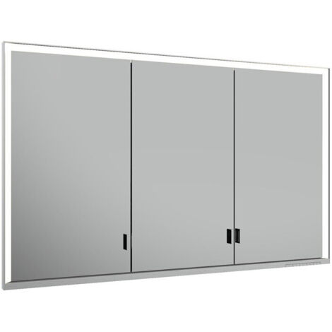 Mobile a specchio ROYAL LUMOS 1200 x 735 x 165 mm anodizzato argento KEUCO
