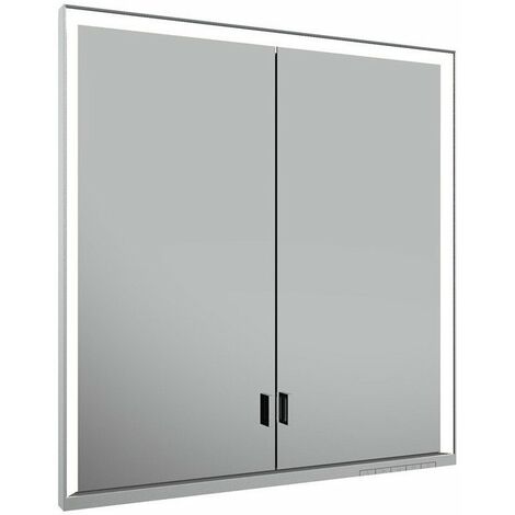 Mobile a specchio ROYAL LUMOS 700 x 735 x 165 mm anodizzato argento KEUCO