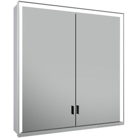 Mobile a specchio ROYAL LUMOS 700 x 735 x 165 mm anodizzato argento KEUCO