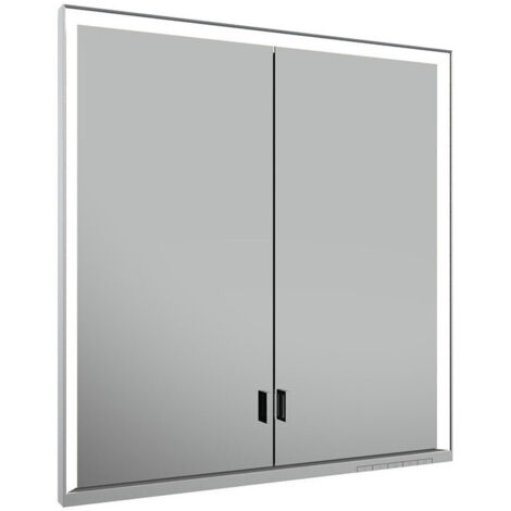 Mobile a specchio ROYAL LUMOS 700 x 735 x 165 mm anodizzato argento KEUCO