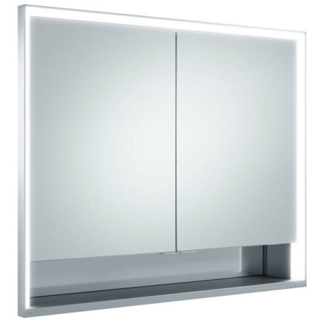 Mobile a specchio ROYAL LUMOS 900 x 735 x 165 mm argento anodizzato KEUCO