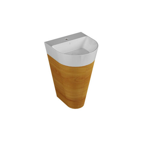 Mobile a terra con lavabo Forma cm. 44x47 olmo naturale di