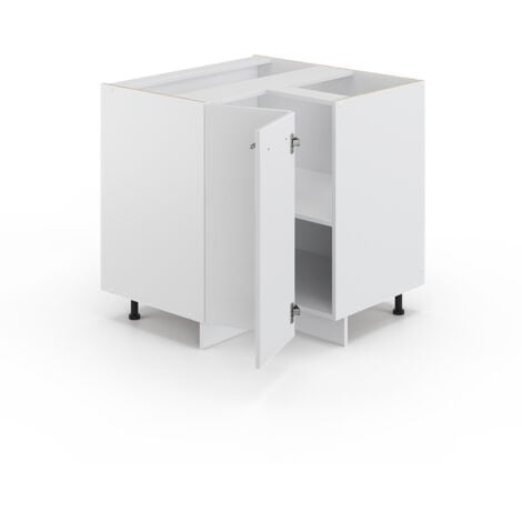 Mobile ad angolo cucina Fame-Line, Bianco lucido, 80.5 cm senza piano di lavoro, Vicco