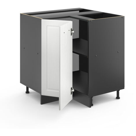 Mobile ad angolo cucina R-Line, Bianco casa di campagna, 75.6 cm senza piano di lavoro, Vicco