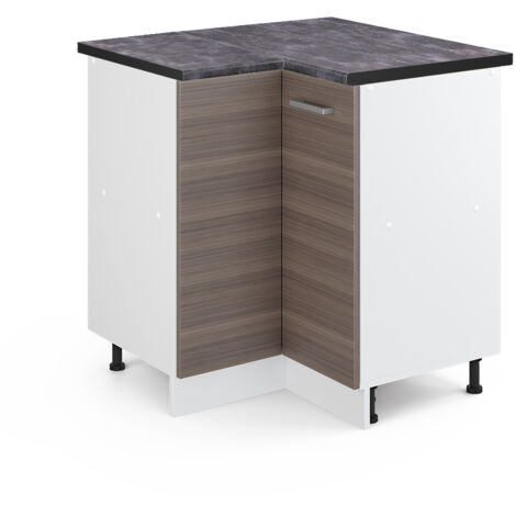Mobile ad angolo cucina R-Line, Grigio, 75.6 cm , PL Antracite, Vicco