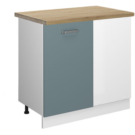 Mobile ad angolo cucina R-Line, Grigio-blu, 86 cm , PL Rovere, Vicco