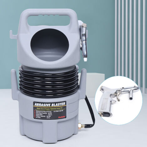 Mobile Air Compressor Sandblast Gun 50 lbs Sand Blaster Pneumatic Blasting Tool