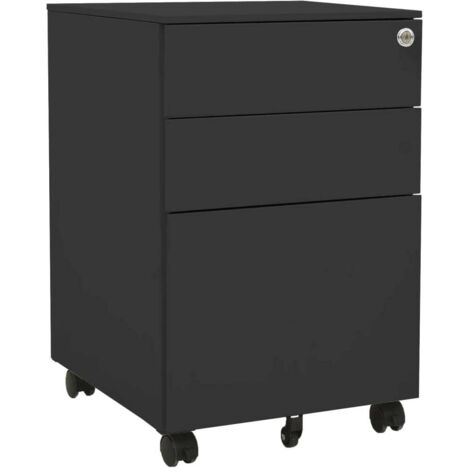Mobile Aktenschrank Anthrazit 39x45x60 cm Stahl