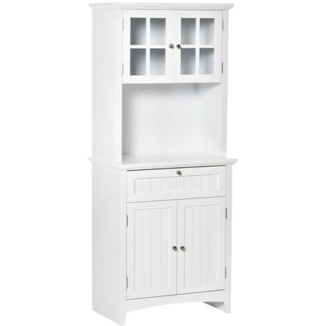 MOBILE ALTO CON 2 ANTE E RIPIANI REGOLABILI 68.6X40X164CM BIANCO