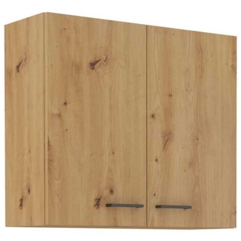 Mobile alto CUCINA MODENA 80 cm noce artigianale / nero opaco