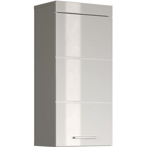 Mobile alto da bagno AMANDA - 1 porta - Bianco - TRENDTEAM