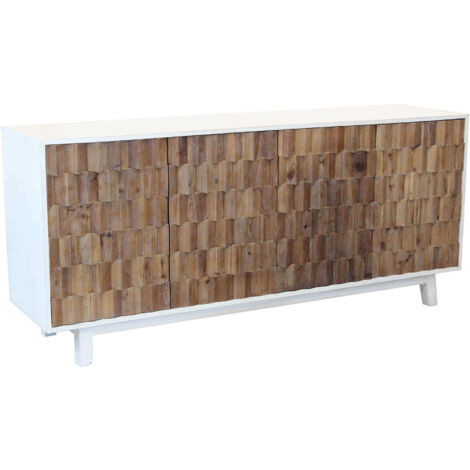 MOBILE ANTWAN IN LEGNO CON FINITURA BIANCA E NATURALE 180 X 45 X H80 CM