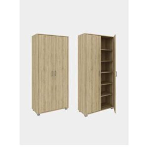 Mobile Armadio salvaspazio 2 ante arredo casa moderno 78x35x170H - COLORE: MARRONE