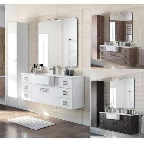 Mobili Arredo Bagno Immagini.Mobile Arredo Bagno 130 Cm Sospeso Con Lavabo In Marmoresina In Bianco Mobili Arredi 1 Flo03