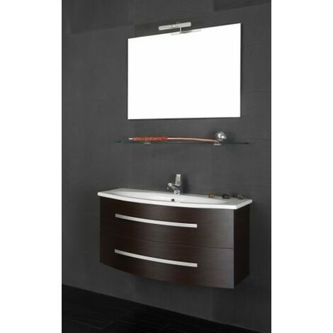 Mobili Arredo Bagno Moderno.Mobile Arredo Bagno 90cm Sospeso Lavabo In Mineralmarmo Moderno Wenge Mobili 1 Eni01