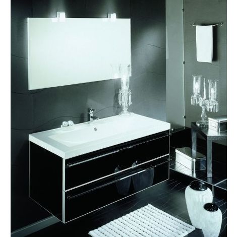 Bagni Moderni Bianchi E Neri.Mobile Arredo Bagno Cm 90 Sospeso Lavabo Moderno Mobili Arredo Nero Clo02