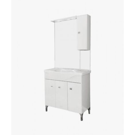 Mobile bagno 86x193x50 cm con lavabo e specchio