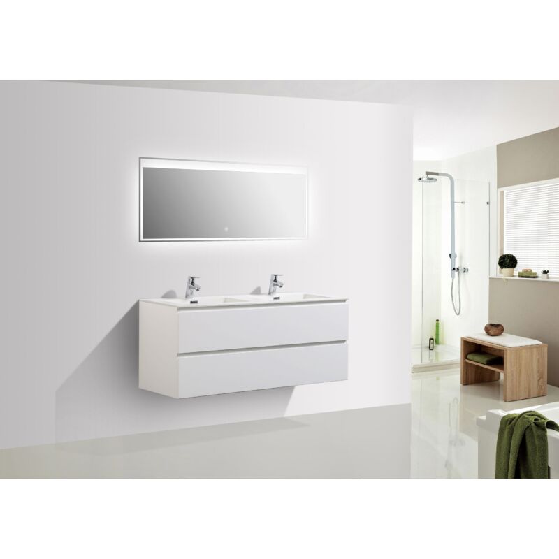 Bernstein - Mobile bagno Alice 1200 bianco opaco - Specchio opzionale Senza specchio, lucido