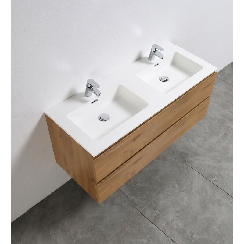 Bernstein - Mobile bagno Alice 1200 rovere brillante - Specchio opzionale Senza specchio, opaco