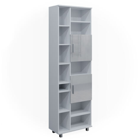 Mobile bagno alto Ilias, Bianco lucido, 60 x 190 cm, Vicco