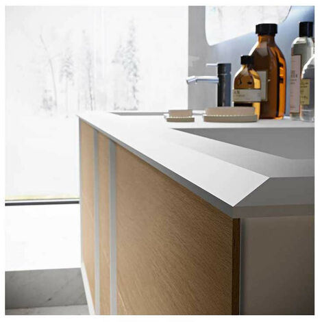 Mobile Bagno Bellagio70 cm SospesoRovere Tabacco Base 2 cassetti - Lavabo in Resina