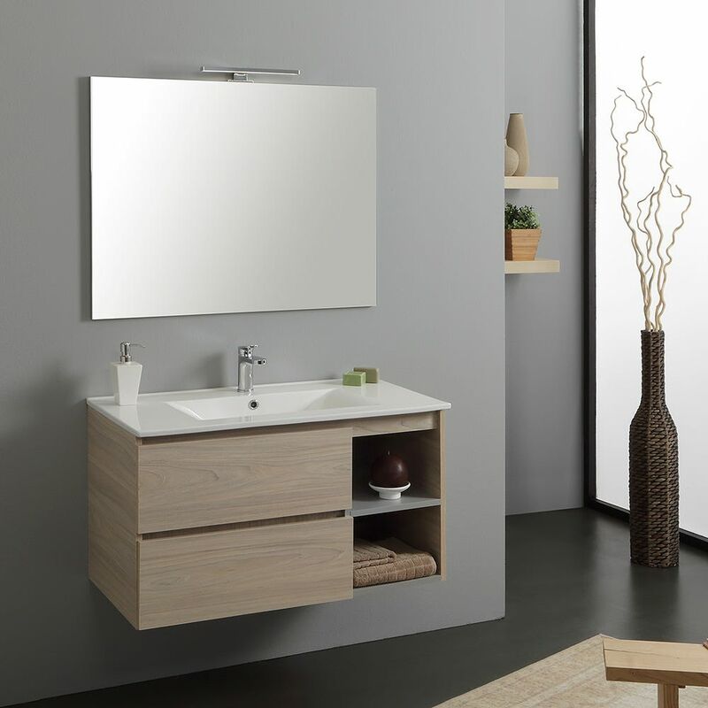 wandmotiv24 Mobile Bagno Retro Cerchi Verde Incollato Frontale Lavandino Mobile Vanity mobiletto del Bagno Decorazioni M0097 mobili mobiletto del Bagno