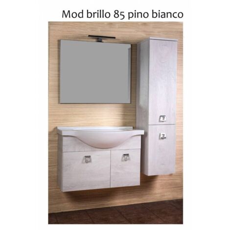 MOBILE BAGNO BRILLO 85 SOSPESO PINO BIANCO