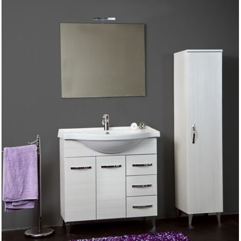 Mobile bagno claudia completo 82x35x84h bianco portuna - Salone