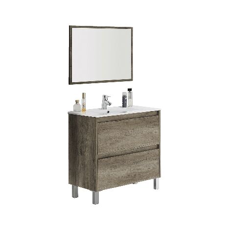 Mobile bagno con 2 cassetti - 80x80x45 cm Nordik