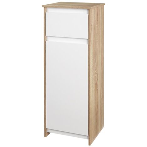 MOBILE BAGNO CON CASSETTO E ARMADIETTO CON RIPIANO REGOLABILE INTERNO. IN MDF. 32.6X30X90 CM