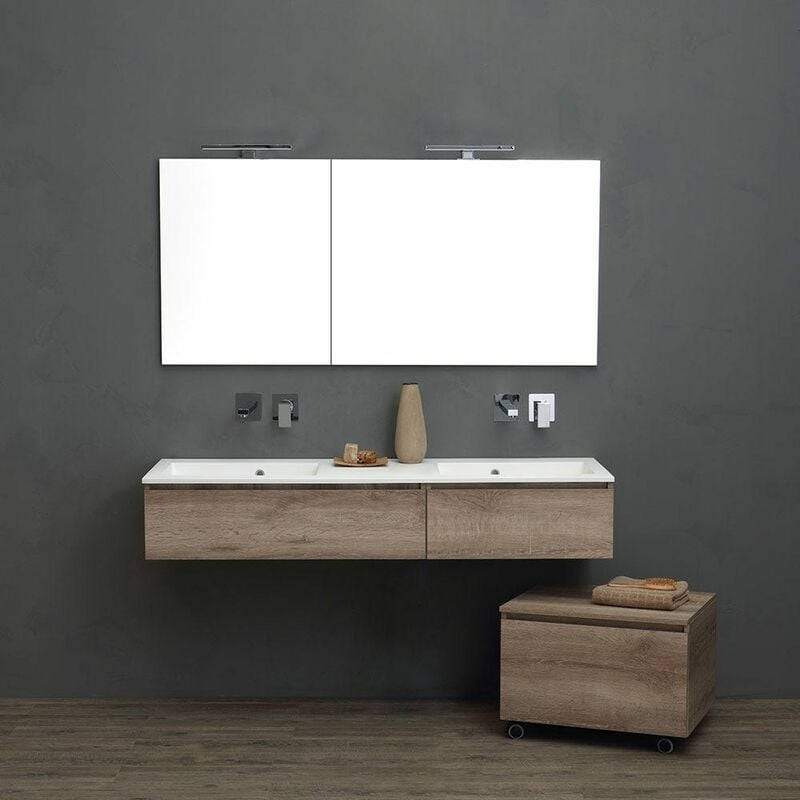 Mobile Bagno Con Due Lavabi.Mobile Bagno Con Doppio Lavabo Da 150 Cm Per Rubinetto A Muro 02010662000112