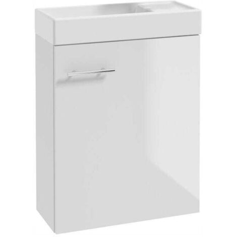 Mobile bagno con lavabo 50x70 cm, sospeso, bianco, piccolo